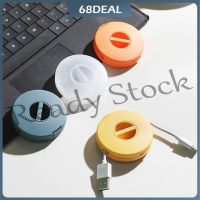 【Ready Stock】 ☸﹊▨ B40 [Johor Stock] Cables Holder Rotatable Round Earphone Winder USB Cord Mobile Phone Data Cable Charger Wire Storage Box Re