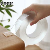 1m Nano Tape Double Sided Tape Transparent Reusable Waterproof Adhesive Tapes Cleanable Kitchen Bathroom Supplies Tapes Adhesives Tape