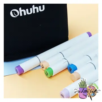 Ohuhu Alcohol Art Marker Set for Kids, Chisel Brush Dual Tips 48