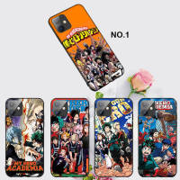 Casing หรับ iPhone 11 12 Mini X Xs XR Pro Max 6+ 6s+ 7+ 8+ 6 7 8 Plus 5 5s SE 2020 EL81 My Hero Academia Anime Pattern Phone เคสโทรศัพท์ อ่อนนุ่ม TPU Black ปก