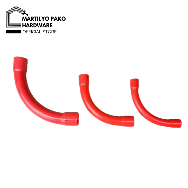 ECODEX Red Orange PVC Long Conduit Elbow 1/2 inch, 3/4 inch, and 1 inch