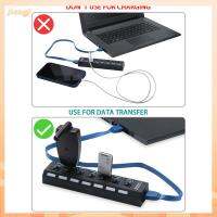 JIANGF อุปกรณ์คอมพิวเตอร์ ตัวขยายหลายตัว 4/7 พอร์ต ฮับ USB 3.0 4/7-พอร์ต USB Data Hub Multi USB Splitter ฮับ USB 3.0