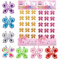 Multicolor Self-Adhesive Rhinestone Acrylic Butterfly Bling Craft Jewels Crystal Gem Stickers Diy PC Car Jewelry Art