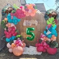 119pcs Moana Princess Balloons Garland Arch Kit For Kids Birthday Baby Shower Party Decors Age 1-9 32" Foil Balloons Air Globos Balloons