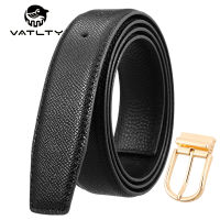 VATLTY Genuine Leather Belt Men Hard Zinc Alloy Pin Buckle Natural Cowhide Business Belt Male Suit Pants Belt B3793