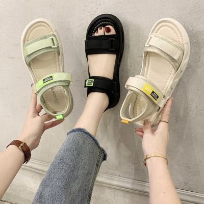 In the summer of 2021 the new magic stick flat sandals beach shoes ladies shoes sport soft bottom Roman shoes