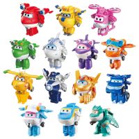 Action FiguresZZOOI Super Wings 2 Inches Mini Transforming Toy Deformation Airplane Robot Action Figures Transformation Toys For Children Gifts Action Figures