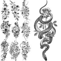 hot！【DT】✱☏  Snake Temporary Tattoos Small Fake Sticker Forearm Waist Tatoos