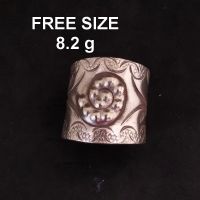 แหวนเงินแท้ ปรับขนาดได้ ฟรีไซส์ handmade แหวนเงิน รหัส 7916