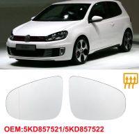 กระจกมองหลังรถด้านซ้ายขวากระจกมุมกว้างกระจกอุ่นภายนอกสำหรับ Volkswagen VW Golf GTI 6 Bora 2013-2015สำหรับ Passat 2009-2011