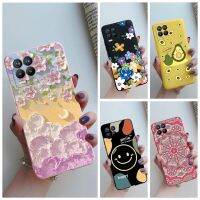 สำหรับ Realme OPPO เคสมือถือ TPU นิ่มซิลิโคนลายดอกไม้8เคสคลุมโปร RMX3081สวยงามสำหรับ Realme 8pro Realme8 Pro 4G เคสสีลูกอมแฟชั่นดีไซน์