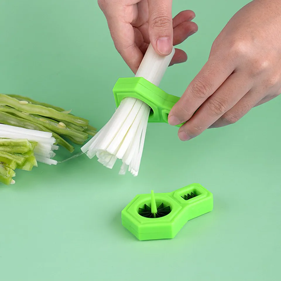 2pcs Green Onion Easy Slicer Shredder Plum Blossom Cut Green Onion Wire  Drawing Superfine Vegetable Shredder Kitchen Accessories