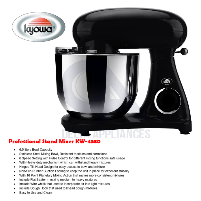 Kyowa KW 4530 Professional Stand Mixer 6.5L (Full Metal Body) Lazada PH