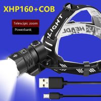 ซูเปอร์ XHP160ที่มีประสิทธิภาพมากที่สุด Led ไฟหน้า XML-T6พลังงานสูง Led ไฟหน้า18650แบบชาร์จหัวไฟฉาย Usb ตกปลาโคมไฟหัว