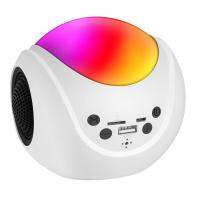 Portable Wireless Speaker Outdoor Home Speaker with Atmosphere Lamp Portable Atmosphere Bedside Lamp for Home Party Decor and Gift for Men Women Teens Children comfy