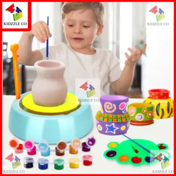 Pottery Wheel Kit for Kids Handmade Artist Paint Pottery Studio Ceramic  Machine Educational Handicraft DIY Toy for Boy 