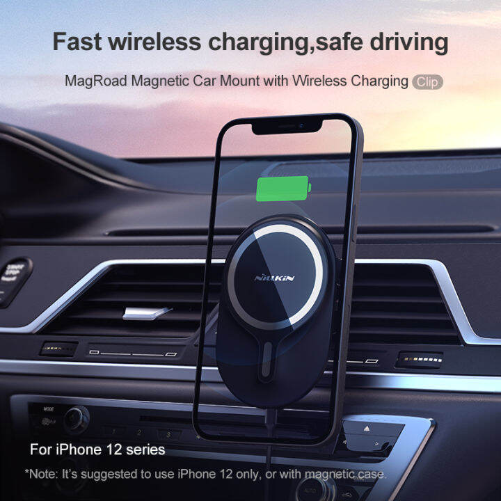 MagRoad Car Mount With Wireless Charging Clip Version For