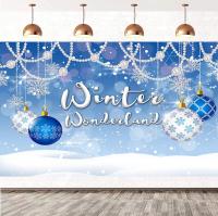 Winter Wonderland ฉากหลังคริสตัลคริสต์มาสบอลพื้นหลังคริสต์มาสปาร์ตี้ตกแต่งแบนเนอร์