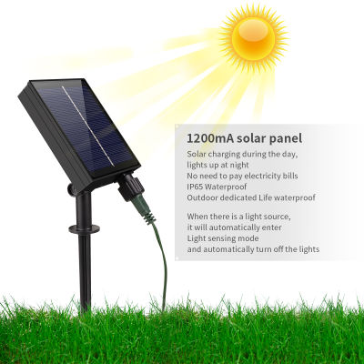 1200MAh Solar LED String 100M 800Leds หรี่แสงได้8โหมดรีโมทคอนลกลางแจ้ง Solar Fairy ไฟ Garland Garden Holiday Decor