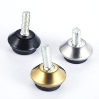 4 Pcs M6x15mm Swivel Furniture Leg Levelers Feet Glide Adjustable Leveling Feet Pad Black Base for Tables Chairs Cabinets Riser Furniture Protectors R