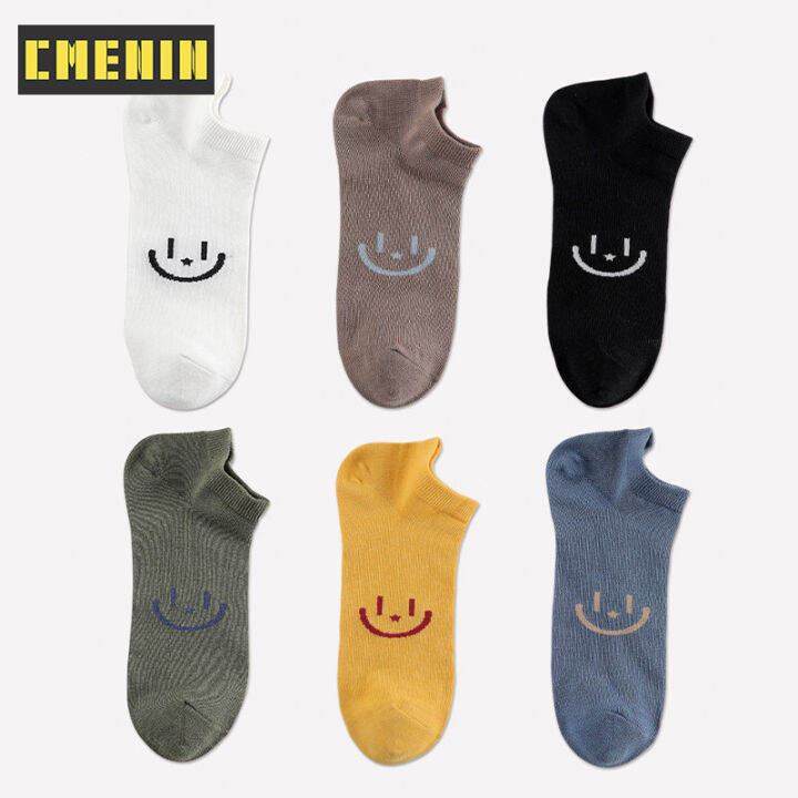 cmenin-miiow-5-pairs-ถุงเท้าผู้ชายผ้าฝ้ายปักลาย-antibacterial-mens-boat-sock-แบรนด์แฟชั่นถุงเท้ากันลื่น-mql2b21111