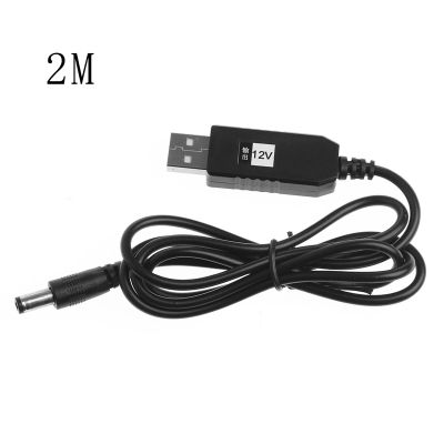 USB สายอะแดปเตอร์ DC แบบเพิ่มระยะ5V ถึง12V 2.1X5.5มม. สำหรับเราเตอร์แถบไฟ LED ไฟ