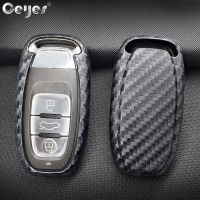 gthrrftdb Ceyes Auto Protection Key Covers Car Styling Case For Audi A6L A4L Q5 A3 A4 B6 B7 B8 Smart Carbon Fiber Grain Shell Accessories