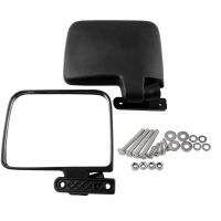 A Pair Black Universal Golf Cart Rear View Mirrors Side Border Fits Club Car Leisure Style Accessories Exterior Parts