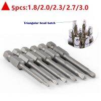 ™✖ 5Pcs S2 Steel Magnetic Screwdriver Bits Triangle Head 1.8-3.0mm Wind Batch Head 1/4 Hex Shank Electric Screwdriver Driver Head