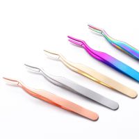 ✳ 1pc False Eyelash Tweezers False Eyelashes Applicator Stainless Steel Eyelash Extension Curler Nipper Clip Clamp Makeup Tools