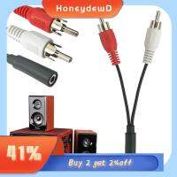 HONEYDEWD ลำโพงคอม ผู้เล่น 2 RCA ค่ะ สายอะแดปเตอร์พ่วง2 1สาย ปลั๊กตัวเมียตัวเมีย สายสัญญาณเสียง สายสเตอริโอ Y เสียงเสริม3.5มม. สายสัญญาณเสียงแบบขนานคู่