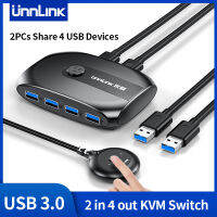 Kvm Switch Usb for Windows PC Keyboard Mouse Printer 2 PCs Sharing 4 Devices Send Extension Controller