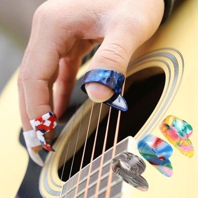 4Pcs/Set Guitar Part Finger Picks Guitar Picks Pickup Guitar Bass Fingerstyle Thumb Plectrums Picks Plectrum Guitar Bass Accessories