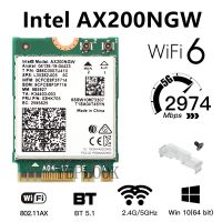 Wifi6การ์ด Wifi AX200 Intel ความเร็ว2400Mbps Dual Band 2.4G/5G Bluetooth 5.1 NGFF คีย์ M.2 802.11ax MU-MIMO แล็ปท็อปเดสก์ท็อปไร้สาย