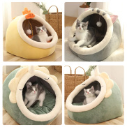 Nhà Ngủ Cho Mèo Ổ Cũi Ổ Ngủ Cho Thú Cưng Hình Tròn Giường Cho Mèo Con Giỏ