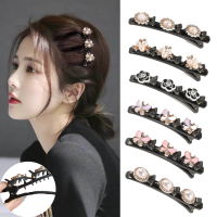 CW Women Elegant Flower Pearls id Hairpins Sweet Hair Decorate Clips Bangs Hold Bar. Headband Fashion Hair Accessories