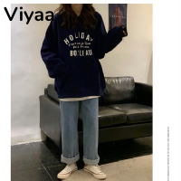 Viyaa เสื้อฮู้ด เสื้อแขนยาวอบอุ่น หลวมและสบาย ทันสมัย คลาสสิค สไตล์ ทันสมัย WWY23000MB 41Z231008