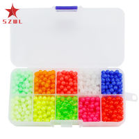 SZWL 1000pcs/box Fishing Beads Reusable Plastic Luminous Oval Beads Lure Floating Fishing Tackle Accessories