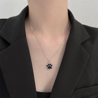 Sweet Cool Drip Oil Accessories Niche Hip Hop Pendant Cat Paw Ins Korean Version Lovely Necklace