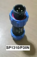 "WEIPU" Connector SP1310/P3 IIN 3pole 13A IP68, cable OD.5-8mm, สายไฟ2sq.mm ตัวผู้เกลียวในกลางทาง