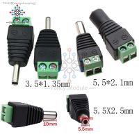 ¤ 5PCS 12V 24V male and female DC Power plug 3.5x1.35MM 5.5x2.1MM 5.5x2.5MM CCTV Jack Adapter Connector Plug TV conversion adapter