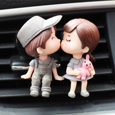 【DT】  hotCouple Car Air Vent Freshener Perfume Clip Aromas Diffuser Decor Air Conditioning Perfume Clip Flavoring Valentines Day Gift