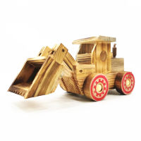 Factory Direct Sales Wooden Car Model Hot Sale At Scenic Spot Bulldozer Engineering Vehicle Children Simulation Toy Decoration