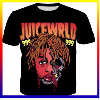 เสื้อยืด Juice Wrld ผู้ชายและผู้หญิงแฟชั่นบวกขนาดเสื้อ เสื้อยืด Hip Hop Kids แร็ปเปอร์ เสื้อยืด Juice Wrld พิมพ์ 3 มิติ เสื้อยืดร็อคฤดูร้อน XS-5XL