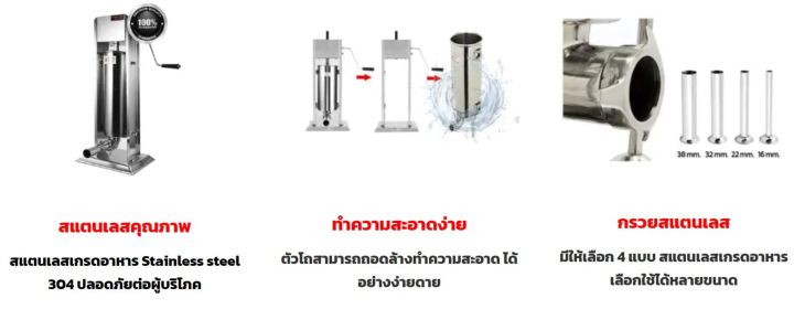 kitchenmall-เครื่องอัดไส้กรอก-เครื่องทำไส้กรอก-แบบมือหมุน-รุ่น-7-ลิตร-ผ่อน-0