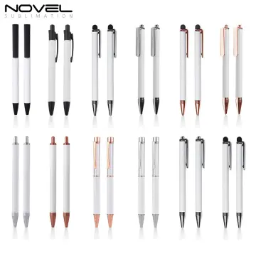 Sublimation Blank White Metal Ballpoint Pens Office Supplies