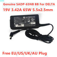 ของแท้19V 3.42A 65W 5.5X2.5มม. DELTA SADP 65NB BB 25x65JH BB อะแดปเตอร์ AC สำหรับ ACER ASUS X54H X54C A52 PA 1650 78 ที่ชาร์จแล็ปท็อป