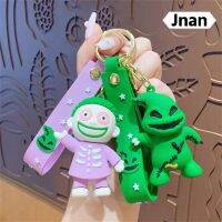 Jnan❤ดิสนีย์❤ชุดคืนวันคริสต์มาสซิลิโคนจี้กระเป๋าพวงกุญแจการ์ตูนห้อยตกแต่งเพื่อนของขวัญสำหรับเด็กนักเรียน