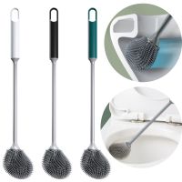 Silicone Toilet Cleaning Brush Long Handle Wall Mounted Toilet Cleaner Brush Toilet Bowl Scrubbing Brush Wc Bathroom Accessories