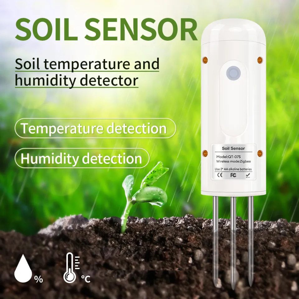 THE01840 Tuya Zigbee Wireless Soil Moisture Meter Temperature Humidity  Tester IP67 Waterproof Detector for Garden Planting - Temperature Humidity  Tester Wholesale